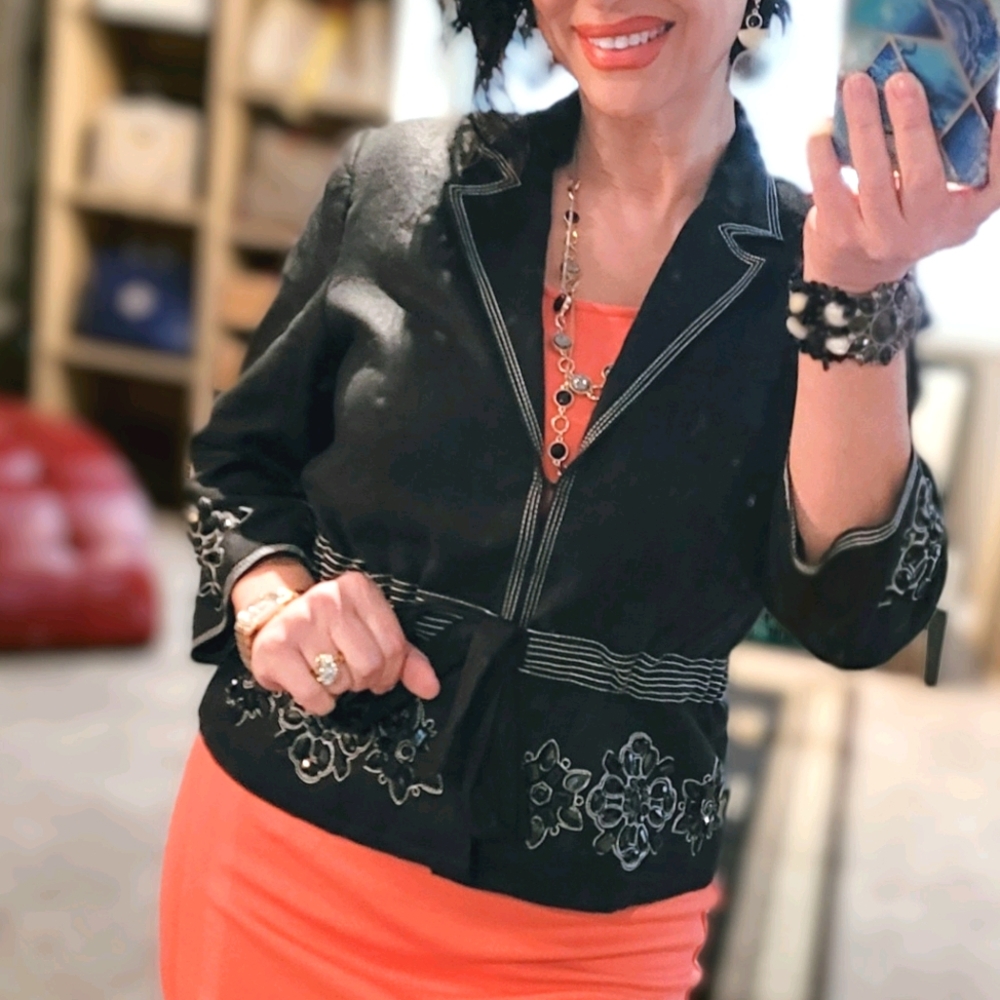 Bejeweled lil crop jacket